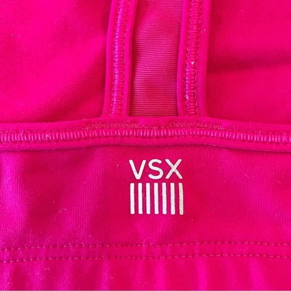 Magenta Fuchsia Pink VSX Player Racerback Sports Bra Bralette - Picture 3 of 4